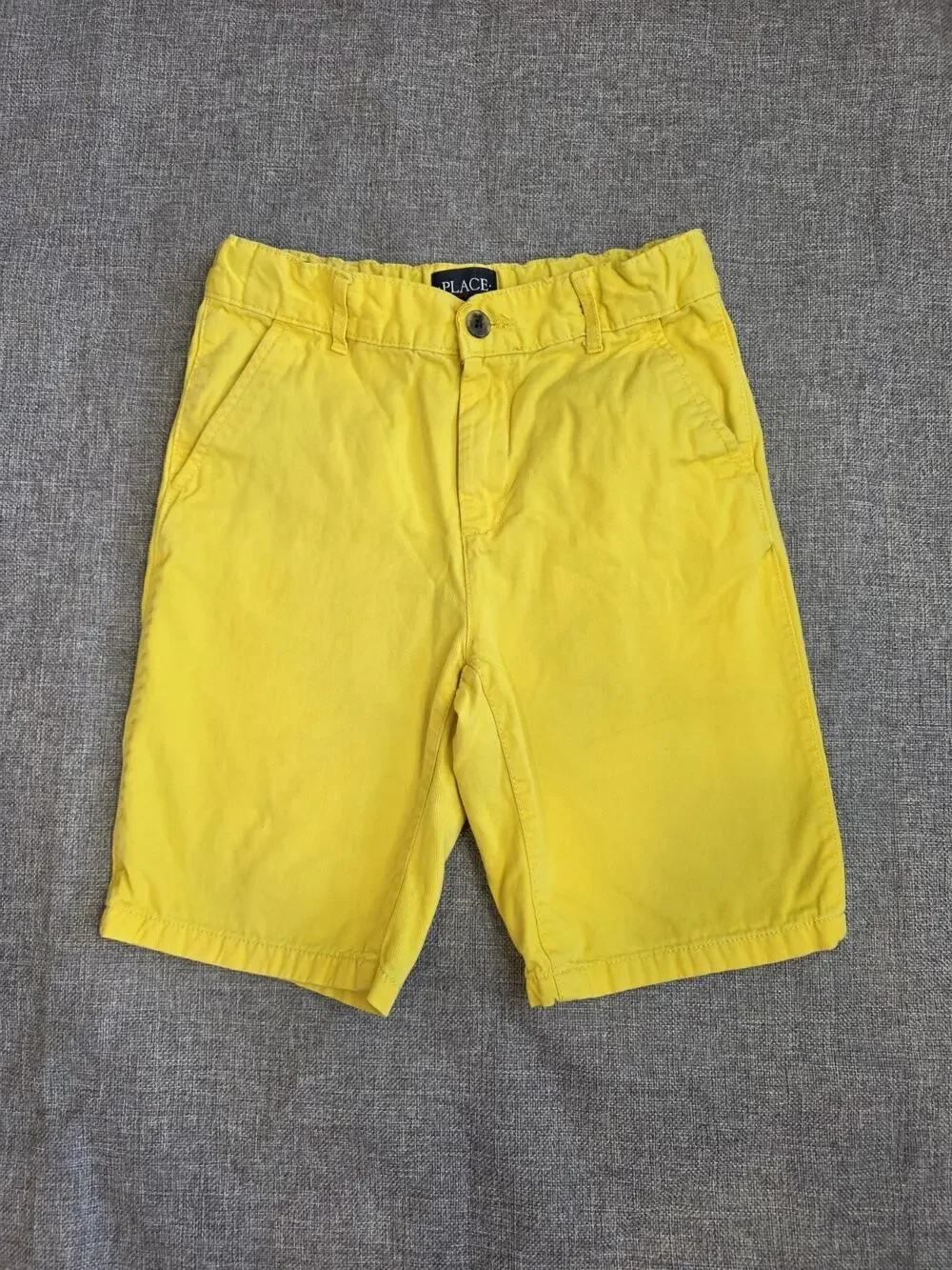 Boys Childrens Place Yellow Chino Shorts Size 10